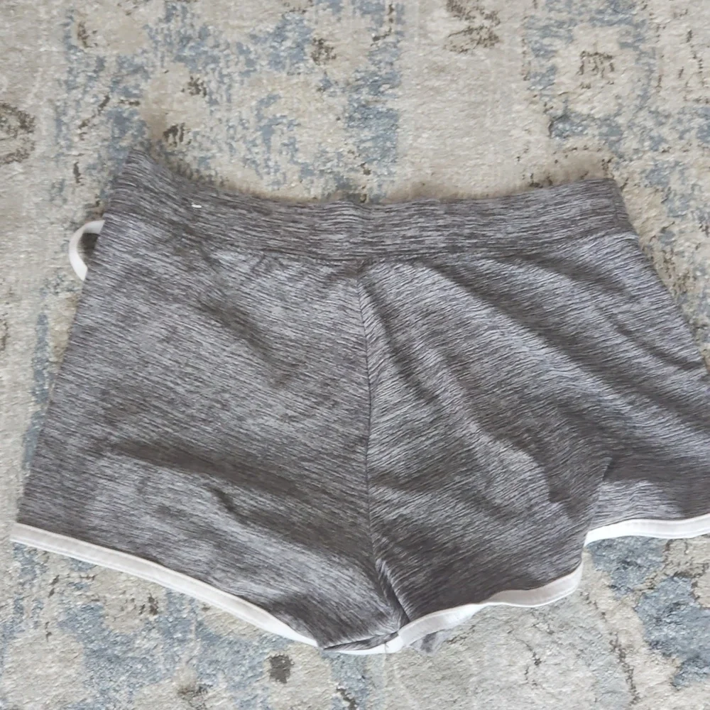 Justice Gray Athletic Shorts with White Trim